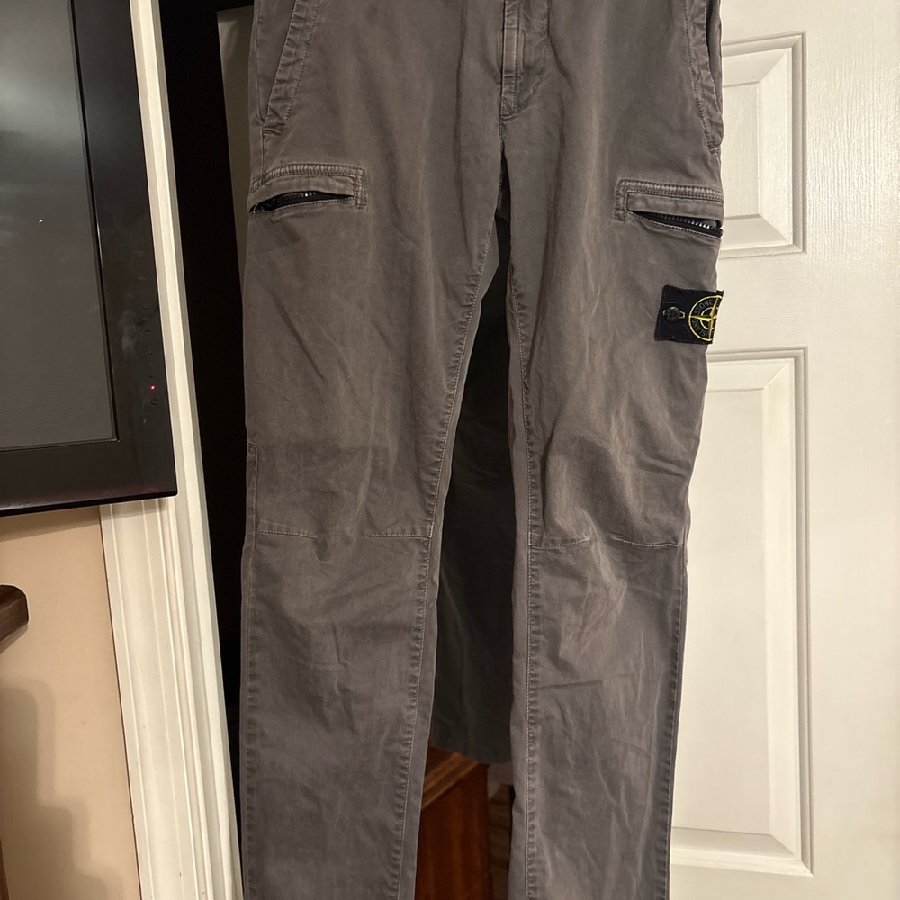 Stone Island Charcoal Cargo Pants